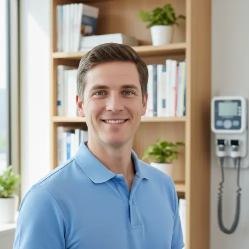 Photo d'un médecin généraliste dans son cabinet