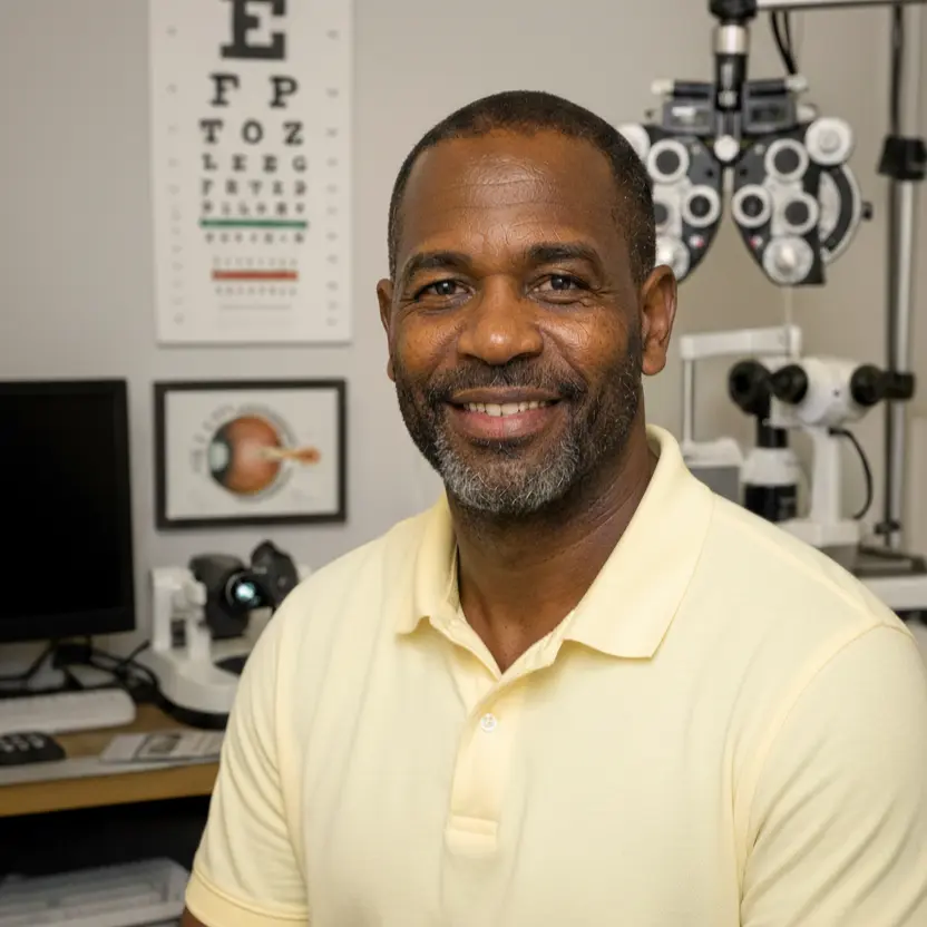 Photo d'un orthoptiste dans son cabinet